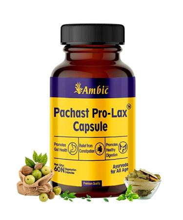 XONA PACHAST Pro-Lax Constipation Relief Medicine - 60 Capsule Veg for Acidity Relief Bloating and Gas Relief Indigestion Relief Boost Gut Health Digestive Enzymes by Triphala Powder