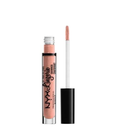 NYX PROFESSIONAL MAKEUP Lip Lingerie Shimmer Lip Gloss - Shy (True Nude) Shy 0.11 Ounce (Pack of 1)