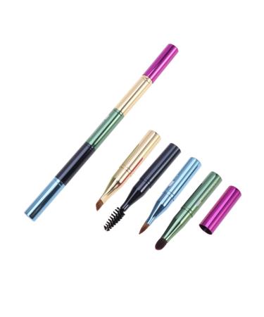 DOITOOL 1pc 4 1 Cosmetics Multi Function Eyebrow Brush A Generation of Makeup Brushes Professional Makeup Brush Smudge Brush Bleach Hair Dye Powder Brush Portable Lip Brush