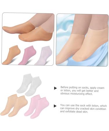 PLAFOPE 3 Pairs Moisturizing Socks Non Socks Foot Socks Spa Gel Socks Aloe Socks Lotion Socks Cracked Heel Repair Foot Care Spa Socks Foot Mask Heel Socks Sebs Feet Miss - Buy Online on GoSupps.com