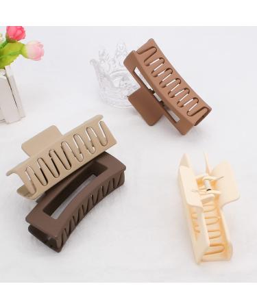Canitor 4 PCS Matte Hair Claw Clips for Thick Hair â€“ Non-Slip Acrylic Tortoise Barrettes - Buy Online on GoSupps.com