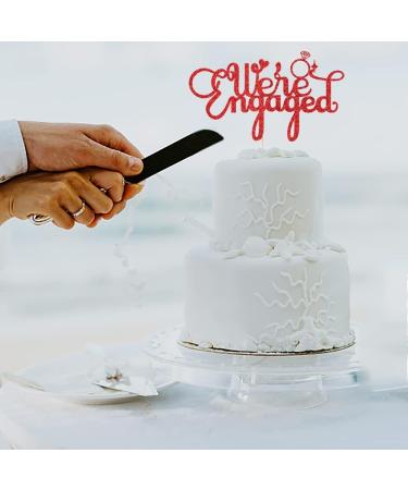 Sleyberoy Our Engaged Cake Toppers - Great for Proposals Weddings Bridal Showers Engagement Party Decorations - Buy Online on GoSupps.com