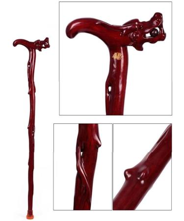 WoodeWalking Sticks Cane Elderly crutches Solid wood walking stick Fine carving Faucet crutches Implied auspicious Elderly supplies Walker 8 Run forward - Buy Online on GoSupps.com