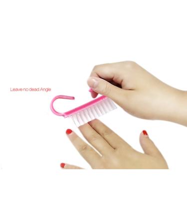 Pack of 3 Nail Brushes - Tough Firm Cactus Bristles | Purple Pink & Blue Hand Cleaning Brushes for Ultimate Nail Care - Buy Online on GoSupps.com