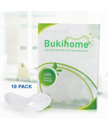 Bukihome Upgraded Pack of 10 Bunion Cushions Protectors - Bunion Corrector and Toe Spacer Set for Big Toe Bunion Relief - Gel Shield for Men & Women (Transparent) - Buy Online on GoSupps.com