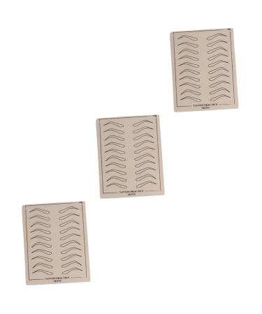 Beavorty 18 Sheets Vehicle Grab Handles Eyebrow Training Skin Eye Brow Practice Skin 6 Pcsx3pcs As Shownx3pcs