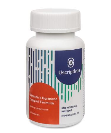 Uscriptives Women s Hormone Support Formula - 60 Capsules | Trusted by 900+ Physicians | Helps Minimize Menopause Symptoms Regulate Hormones and Increase Your Overall Organ and Immune Health