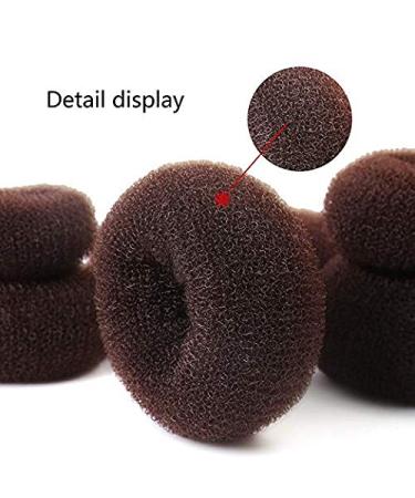 Teenitor Donut Hair Bun Maker Set - 7 Pieces (Dark Brown) with Elastic Bands and Hair Pins - Buy Online on GoSupps.com