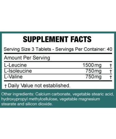 BCAA Tablets 1000mg - 120 Pills, 2:1:1 Ratio, Non-GMO - Raw Barrel - Buy Online on GoSupps.com