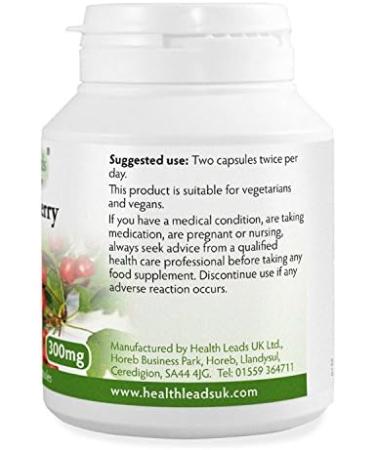 Hawthorn Berry 300mg x 90 Capsules - 100% Additive Free Supplements - Buy Online on GoSupps.com