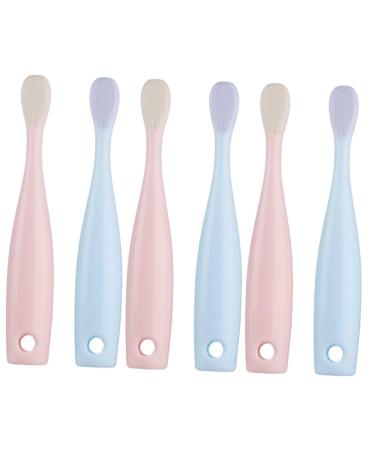 Minkissy 6 Stk toothbrush tongue baby training toothbrush bite ring for baby toothbrush bathroom toothbrush enchanting toothbrushes gentle detergent pp child