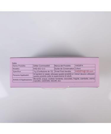 Edible Glitter Set - 12 Colors Tasteless Glitter Powder for Cakes Drinks & Chocolates | 3G Pack - Buy Online on GoSupps.com