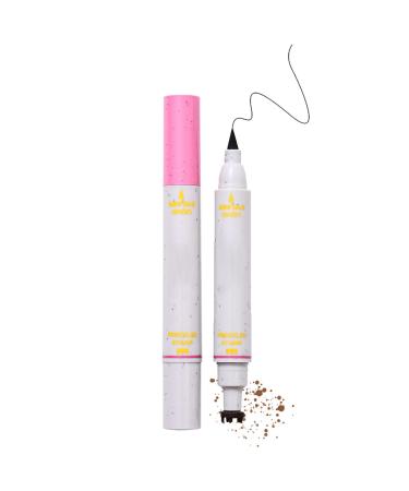 Freckle Pen - Face Stain Pen | 2-in-1 Waterproof Beauty - Faux Freckles and Eyeliner Stencils for Natural Skin Makeup