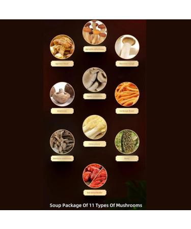 LXCJZY Soup Package Of 11 Types Of Mushrooms Mushroom Soup Bag Nutritious Mushroom and Herb Soup Set Dry Abalone Nutritious (45g/bag 3pcs) 3pcs 45 g (Pack of 1) - Buy Online on GoSupps.com