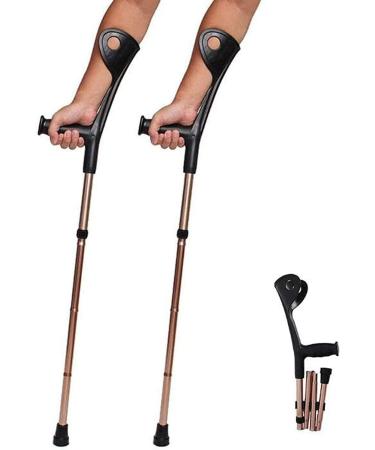 Forearm Crutches Adjustable Folding Elbow Aluminum Alloy Crutches Forearm Crutches Folding Comfortable Grips 5 Rows Lightweight Adjustable Handles Lightweight Arm Crutch Journey - Buy Online on GoSupps.com