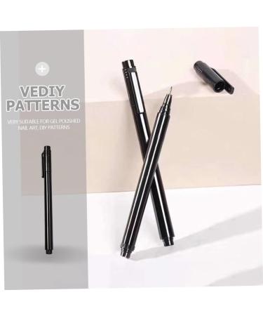 Ipetboom Nail Pen Nail Drawing Tool Manicure Drawing Tool Family Nail Art Tool Essential Tools for Manicure Nail Salon Tool Nail Polish Drawing Pen Stippling Graffiti Pen Abs 14X1X1CM Black - Buy Online on GoSupps.com