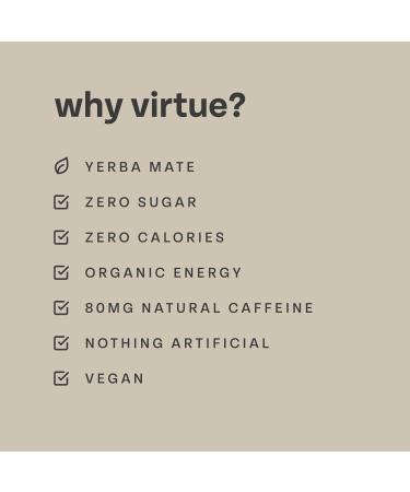 Refresh Brands Ltd Virtue Clean Energy Yerba Mate Natural Energy Drink No Sugar No Calories 12x250 ml Strawberry & Lime - Buy Online on GoSupps.com