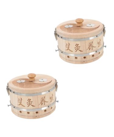 Tovinanna 2 Series-Box Moxibusion-Box Moxa-Gelbrenner Moxibusion case made of wood burner for Moxa sticks Moxibustion treatment instrument Moxibusion Halter whole body filter metal