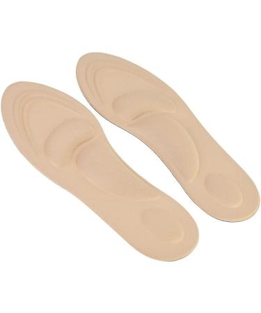 2pcs Memory Foam Shoe Insoles for Women - Beige Arch Support Inserts for Plantar Fasciitis Relief - Medical Grade Cushion Sneakers - Buy Online on GoSupps.com