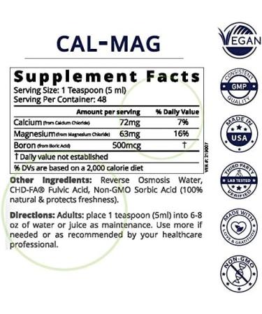 ZEMVELO Liquid Ionic Calcium and Magnesium Supplement with Boron Bone & Muscle Support Restful Sleep & Mood Support 48 Day Supply - Buy Online on GoSupps.com