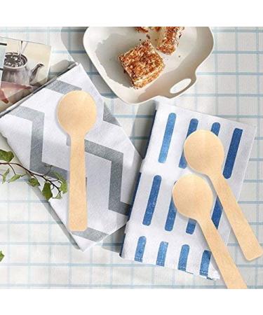 100pcs Mini Wooden Spoons 4 Inch Disposable Bamboo Small Teaspoons for Honey Jars Wedding Favors Flatware Cutlery Supplies - Buy Online on GoSupps.com