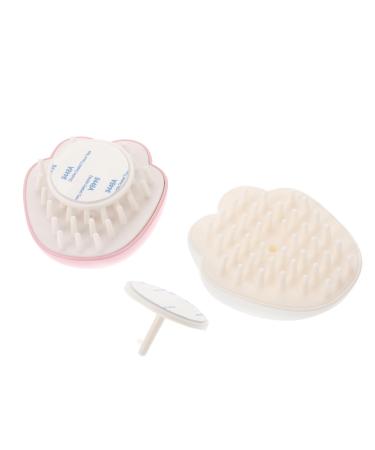 HOMSFOU 2pcs massage comb for the scalp laundry collector hair massage brush cleaning brush scrubber shampoo tpr white