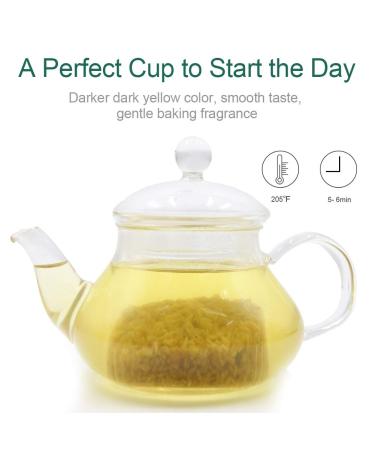 FullChea Himalayan Tartary Buckwheat Tea - 8oz - Caffeine-Free Loose Leaf Herbal Tea - Non-GMO & Gluten-Free - 100% Natural Black Roasted Buckwheat - Buy Online on GoSupps.com