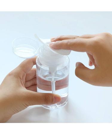 200ML Nail Polish Remover Pump Dispensers Empty Transparent Plastic Push & Down Bottle Container for Nail Polish and Makeup - Buy Online on GoSupps.com