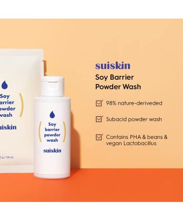 Suiskin Soy Barrier Powder Wash | Daily Exfoliating Enzyme Cleanser | Fragrance & Cruelty-Free | International Shipping Available - Buy Online on GoSupps.com