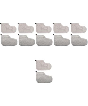 Beaupretty 6 Pairs Wax Therapy Warm Foot Cover Bathing Foot Cover Wax Warmer Foot Wear Beauty Wax Warmer Foot Cover Paraffin Wax Bath Liner Hot Wax Foot Bags Faux Buns Hot Wax Cover Cotton
