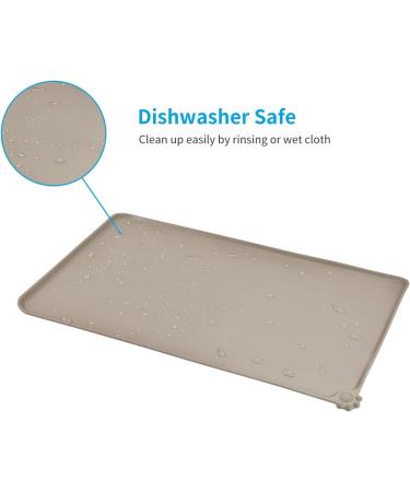Audwud Silicone Waterproof Dog & Cat Feeding Mat - Anti-Slip 61x41 cm Adobe Brown | Best Pet Feeding Mat for Easy Cleanup - Buy Online on GoSupps.com