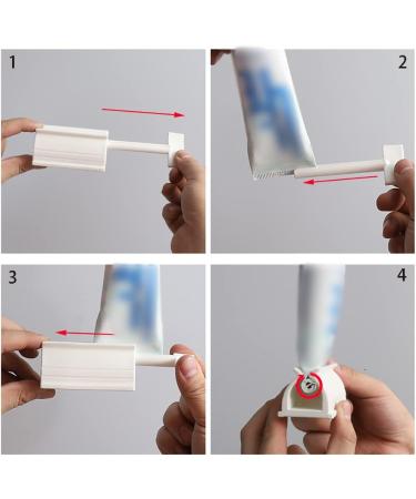 Tube Toothpaste Squeezer Toothpaste Squeezer Rolling Tube Toothpaste Squeezer Manual Toothpaste Squeezer Multipurpose Toothpaste Holder Toothpaste Dispenser For Bathroom Easy Extrusion/No Waste/Space White(4pcs) - Buy Online on GoSupps.com