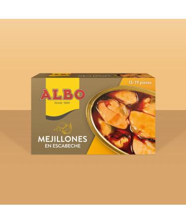 Albo Mussels in Escabeche 115g - Premium Spanish Seafood Delicacy - Buy Online on GoSupps.com