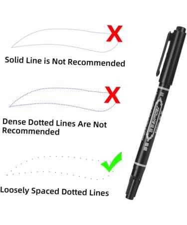 NOLITOY 6pcs Eye Waterproof Pen Makeup Markers Fine Marker Professional Cosmetics Skin Makers 13.9x1.8cm Black - Buy Online on GoSupps.com