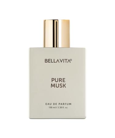 Be'llaVita Luxury Pure Musk Eau De Parfum For Men & Women Perfume with Sandalwood and Tonka | Premium Long Lasting Woody Floral Fragrance for Men & Women 100 ml (3.38 Fl Oz)