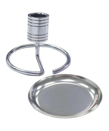 Minkissy 2 sets MOXA seat incense stick holder actually stainless steel Moxa-stick bracer.