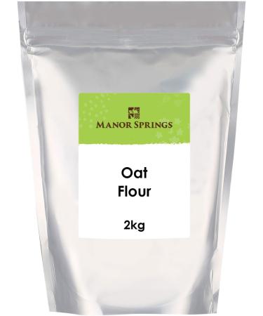 Oat Flour 2kg by Manor Springs Low-Carb Oat Flour with Protein & Dietary Fiber Vegan. Non-GMO for Baking Cooking & More - Buy Online on GoSupps.com