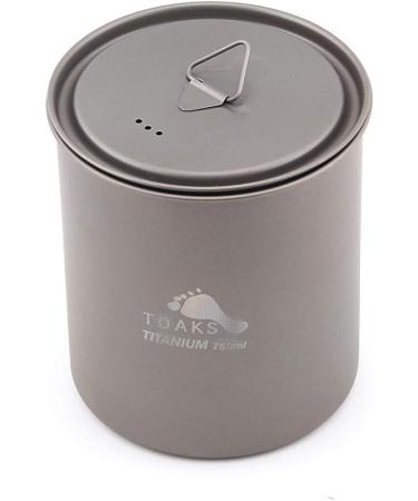 TOAKS Titanium 750ml Pot - Silver Grey | Lightweight Camping Cookware - Buy Online on GoSupps.com