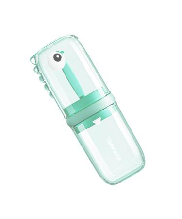 Travel Toothbrush Cup Holder Travel Toothbrush Case Portable Toothbrush Case Travel Toothbrush Holders Large Capacity Travel Toothbrush Holder Cartoon Toothbrush Case and Carrier for Traveling Green