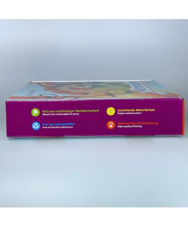 SCHMETTERLINE Kronolino Wooden Learning Clock | Rainbow Colors for Playful Time Learning | Ages 3+ - Buy Online on GoSupps.com