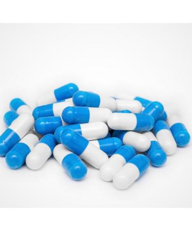 100 Size 1 Blue/White Empty Gelatin Capsules Gelatine Hard Pill Cases Self Fill - Buy Online on GoSupps.com