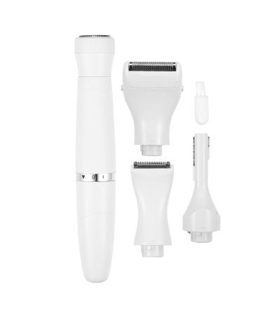 VOCOSTE 1 Set Electric Shaver Women 4 in 1 Ladies Shaver Kit for Body Hair White