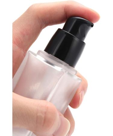 minkissy 3pcs Empty Glass Pump Bottles Square Cosmetic Bottles Refillable Makeup Dispensers for Foundation Lotion Cream 30ml (Black Cap) - Buy Online on GoSupps.com