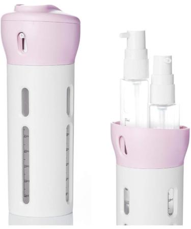 Buy Refillable Travel Bottles - 4-in-1 Leak-Proof Dispenser for Shampoo Conditioner Lotion & Body Wash - Rosa - Buy Online on GoSupps.com