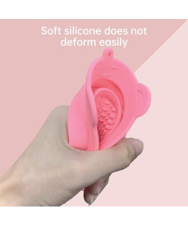 Buy Foldable Silicone Makeup Brush Cleaning Mat & Bowl - Pink Brush Cleaner Pad for Sponges | International Shipping Available - Buy Online on GoSupps.com