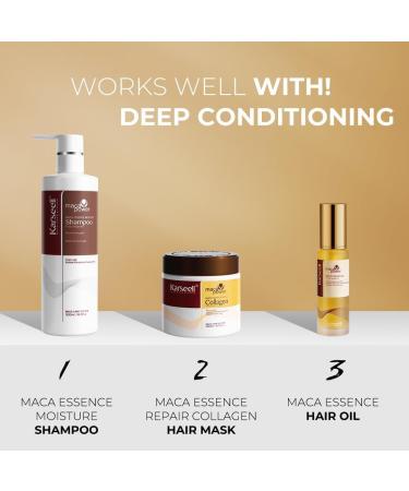  Karseell Karseell Collagen Hair and Oil Mask and Shampoo Moisturising Repair Set for Dry and Damaged Hair All Hair Types 2 x 500 ml + 50 ml - Buy Online on GoSupps.com