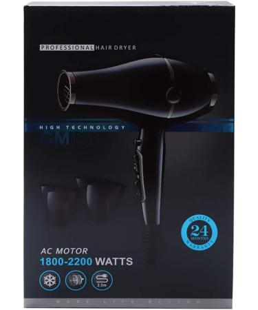 1800W Professional Hair Dryer Powerful Hairdryers with 2 Nozzles Lightweight Blow Dryer Fast Dry 2 Speed 3 Heat Cool Shot Setting Long Cable AC Motor Fast Drying Time and Frizz Free Shine White Small - Buy Online on GoSupps.com