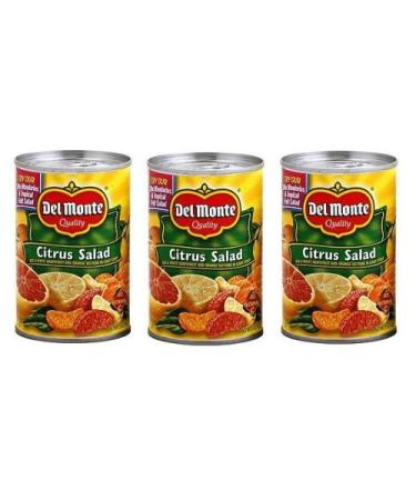 Del Monte Citrus Salad with Grapefruit & Orange (Pack of 3) 15 oz Cans