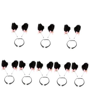 FRCOLOR 8 Sets Cat Ears Headband Prom Headpiece Decor Lace Headbands Bandana Headband Plush Headband Cosplay Props Festival Collar Prop Cat Cosplay Costume Cosplay Collar Prom Props Fabric