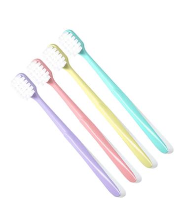 Ipetboom 4 pieces of toothbrush set made of soft cotton nylon toothbrush extra soft toothbrushes toothbrush travel toothbrush toothbrush for personal hygiene adult toothbrush clean